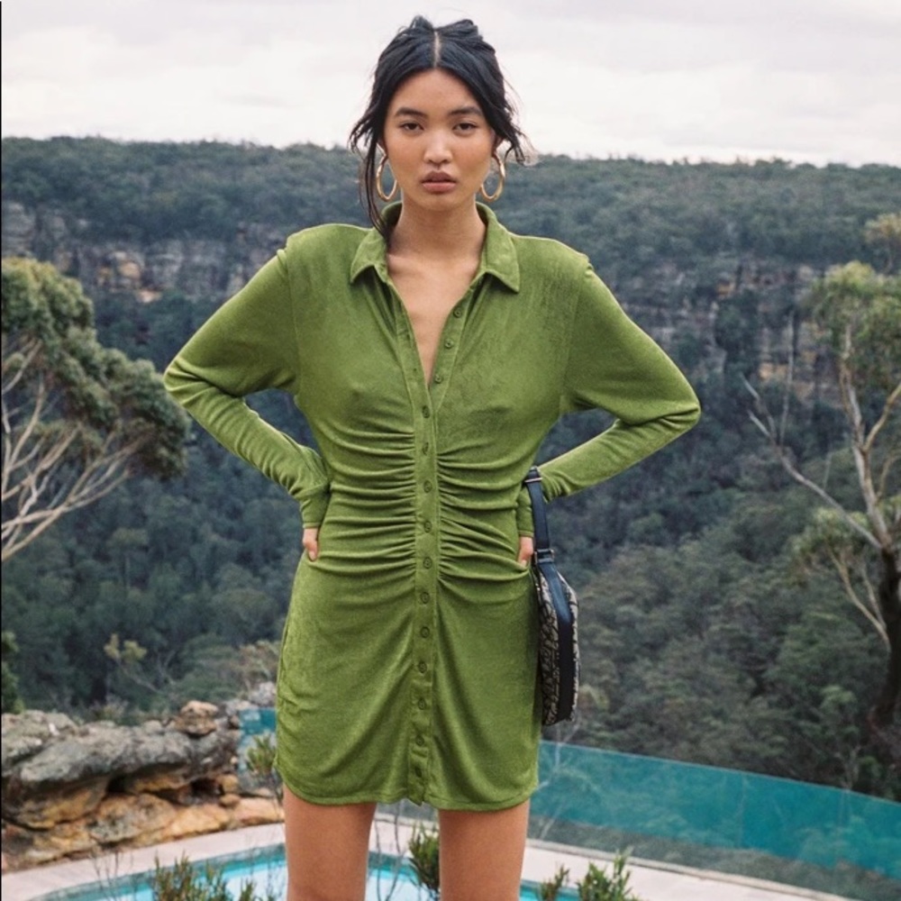 With Jean - Forest Green Dress
